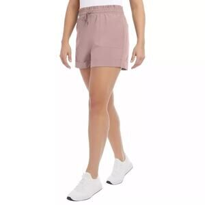 Danskin Women’s Woven Paperbag Short, Pink, S